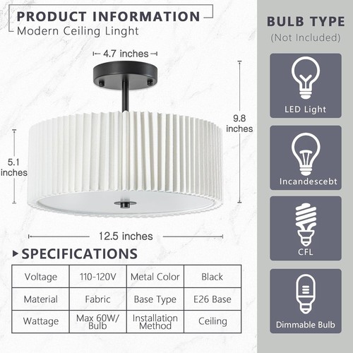 Lamparas De Techo LED Modernas Interior Para Cocina Sala Dormitorio Baño Nuevo - Imagen 3 de 6