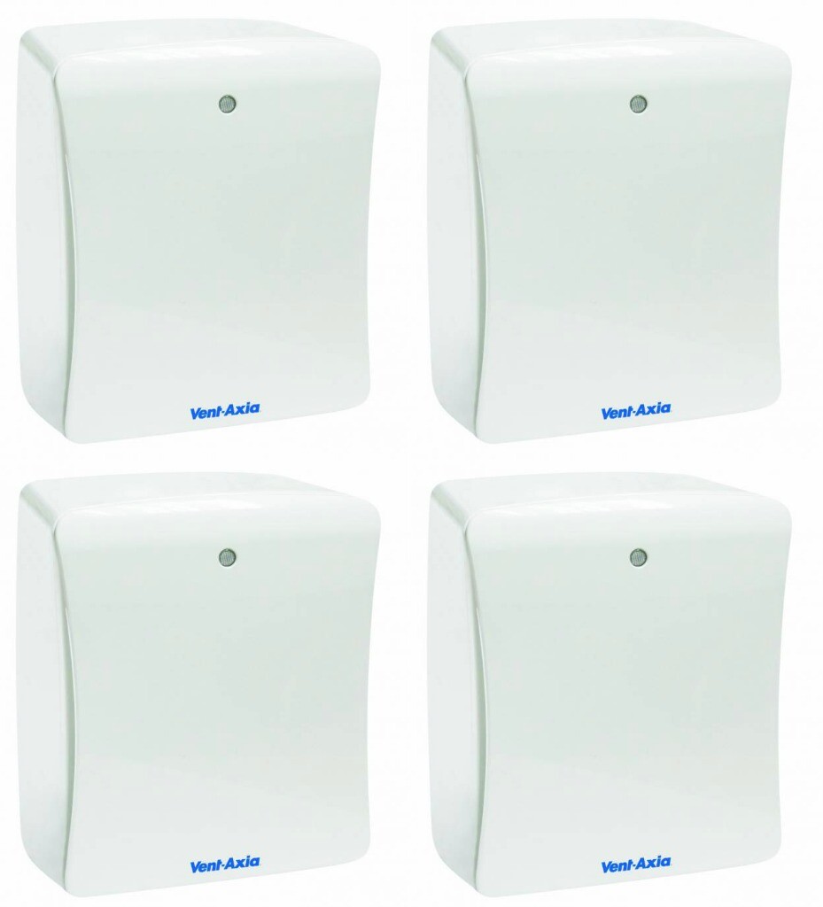 4 x Vent Axia 427478 C Solo Plus T Bathroom/Toilet Extract Fans with Timer