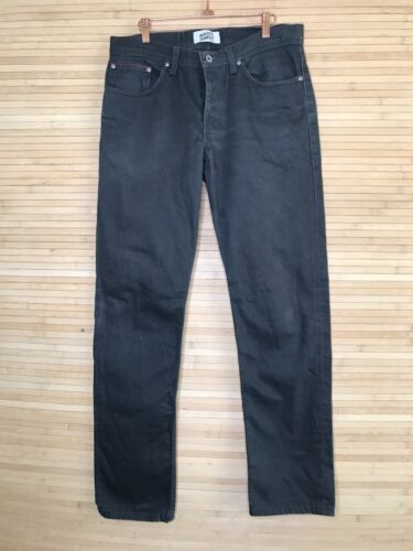 Naked And Famous Jeans Mens 34x33 33 Forest Selvedge Chino Weird Guy Button Fly