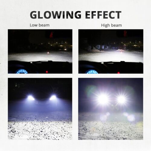 4/6 Sides H4 9003 Headlights LED Bulbs Conversion Kits Super Bright White 6500K - Picture 4 of 14