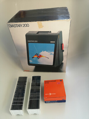 OSRAM Diastar 200 Diabetrachter, Diarahmen Agfachrome G CS, 36er Paximat-Magazin