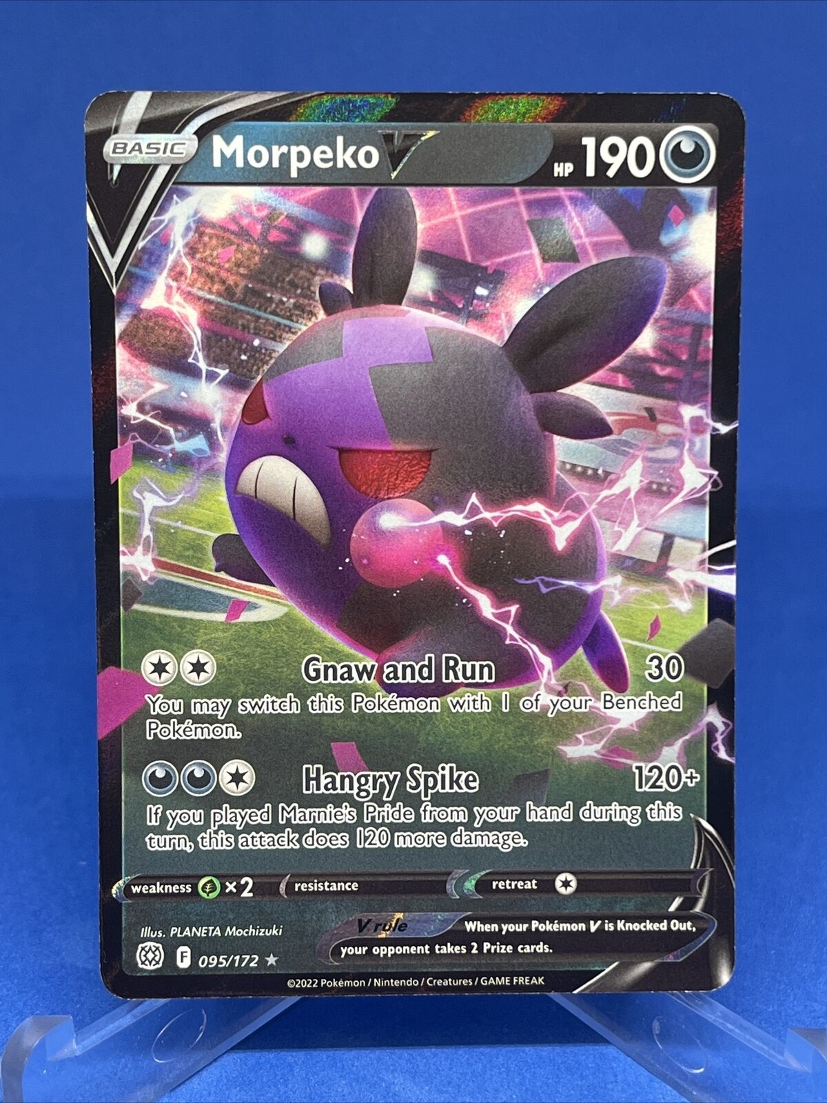 Morpeko V 095/172 Estrelas Brilhantes - Cartão Pokémon Ultra Raro