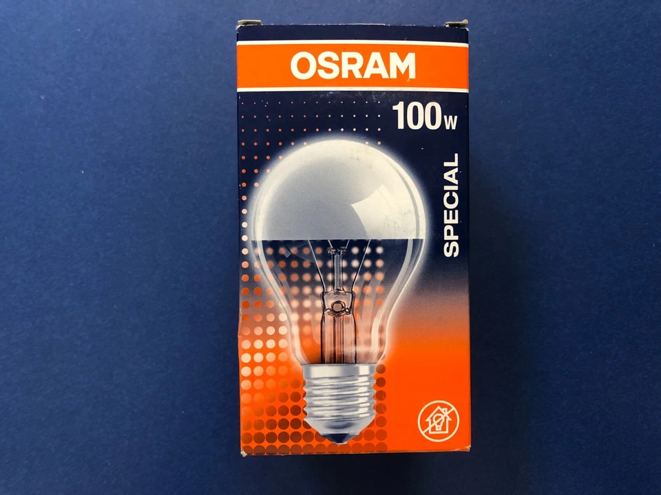 5X OSRAM / Radium Speciale Lampadina E27 100W Cupola Argento Specchio per Testa - Immagine 4 di 4