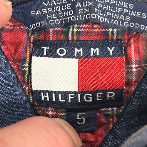 Tommy Hilfiger Boys Denim Hoodie Shirt Jacket Boys Size 5 - Picture 7 of 8