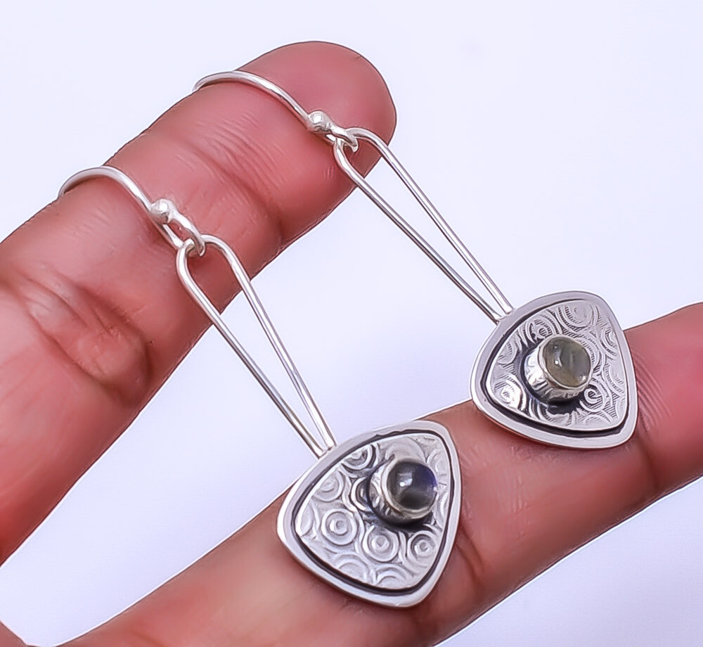 Labradorite - Madagascar Designer Handmade 925 Sterling Silver Earring 2.07