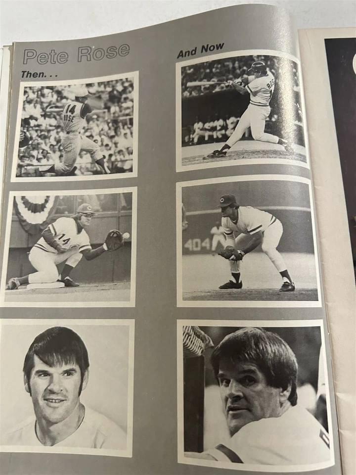 1985 CINCINNATI Reds Program PETE ROSE Breaks TY COBB #4192 ALL TIME Hits King - Image 3 of 4
