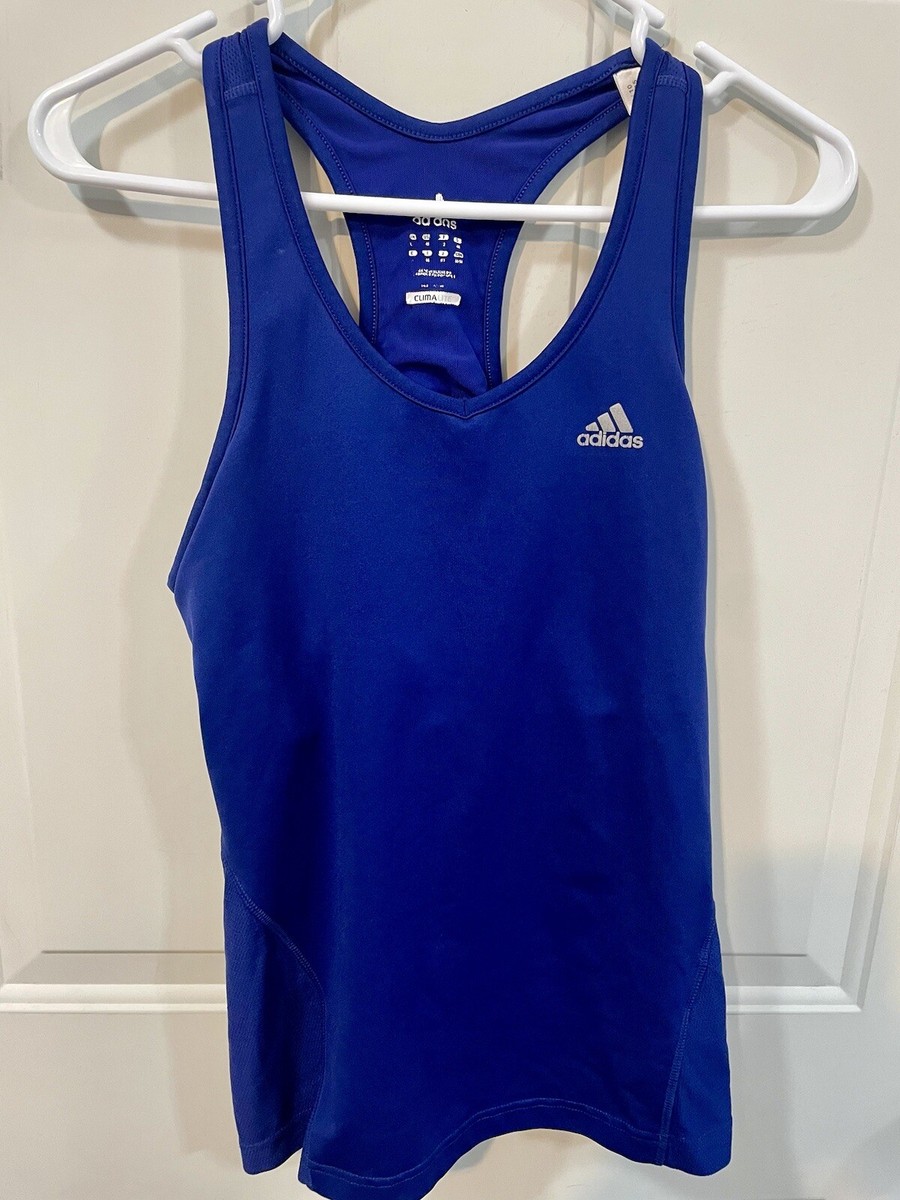 Womens Adidas Royal Blue Climalite Workout with Racerback Tank Top Medium