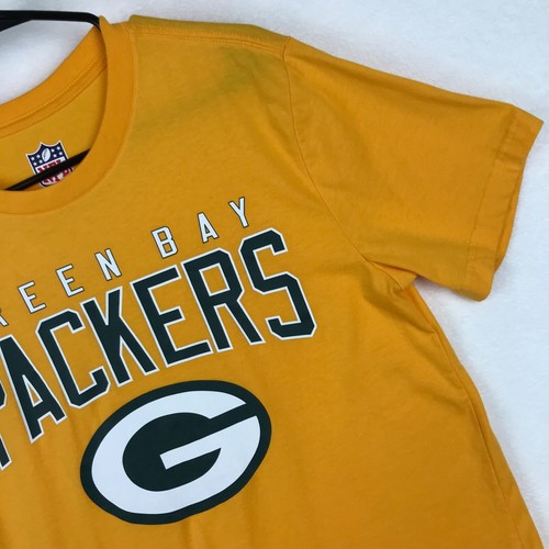 NFL Team Apparel Adult Medium Green Bay Packer Yellow Pullover Graphic Tee Mens - Picture 4 of 12