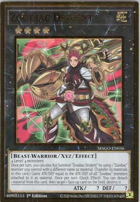 Zoodiac Drident NM 1st Maximum Gold (MAGO) YGO | eBay