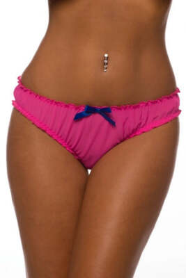 New Pink Ruched Rene Ruffle Panty Velvet Kitten