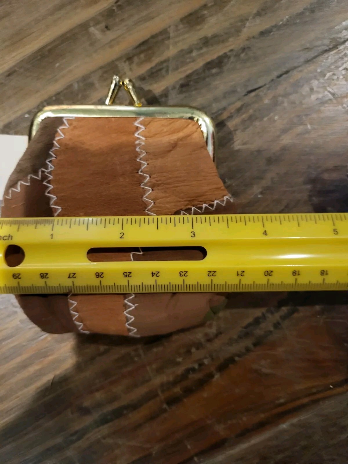 Patchwork Leather Pair Set (2) Coin Purses Kiss C… - image 10