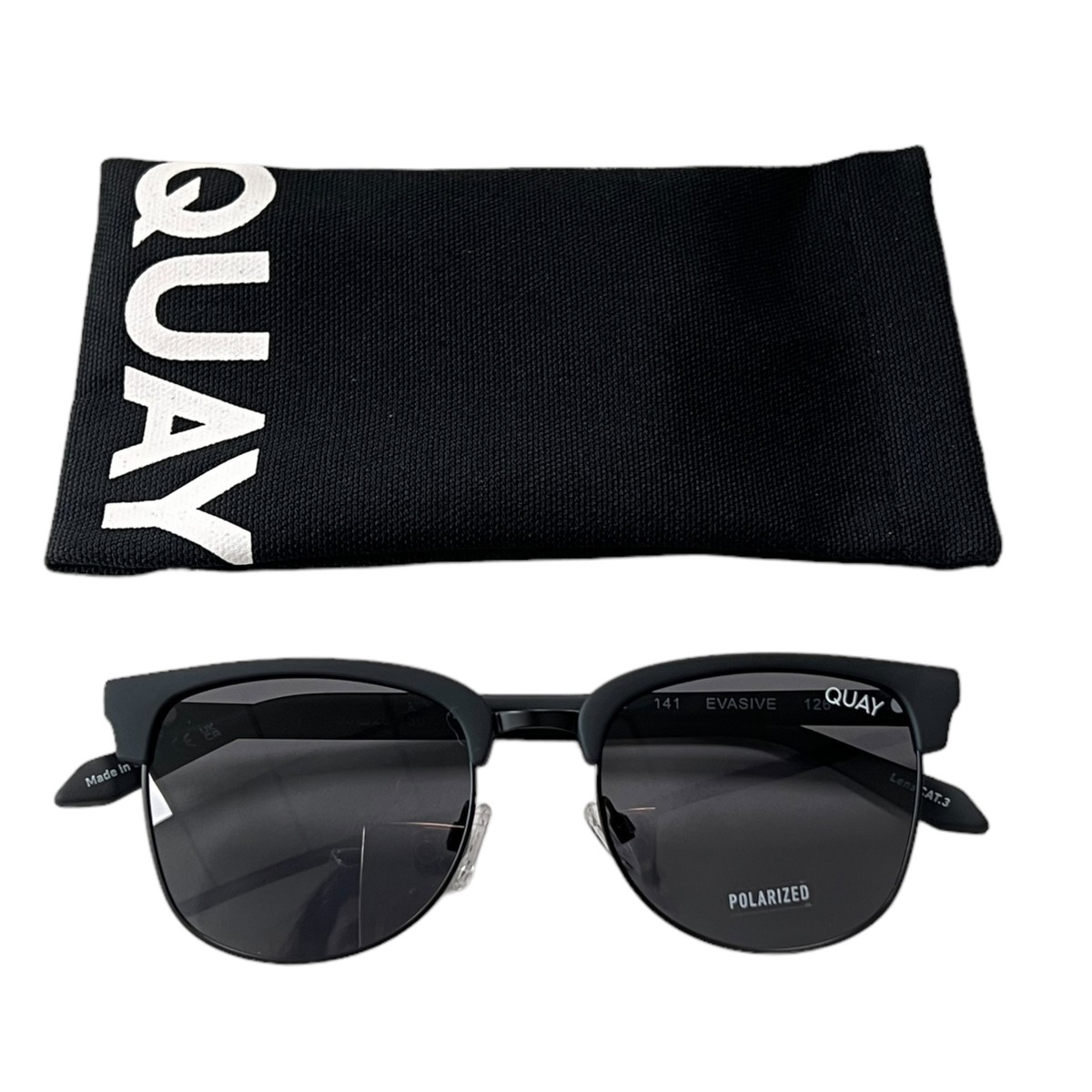 QUAY AUSTRALIA ? By The Way Sunglasses- Black, Smoke NEW QUAY Australia BY THE WAY Smoke Lens Black Frame  main image 3