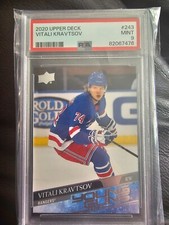 2020-21 Upper Deck Young Guns RC Rookie Vitali Kravtsov #243 PSA 9