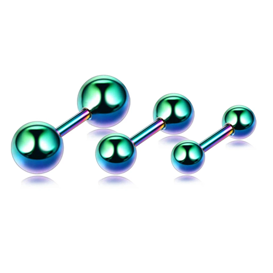 Barra de acero quirúrgico 2-10 piezas piercing barra de lengua tragus barra de cejas nariz Foto 4 de 4