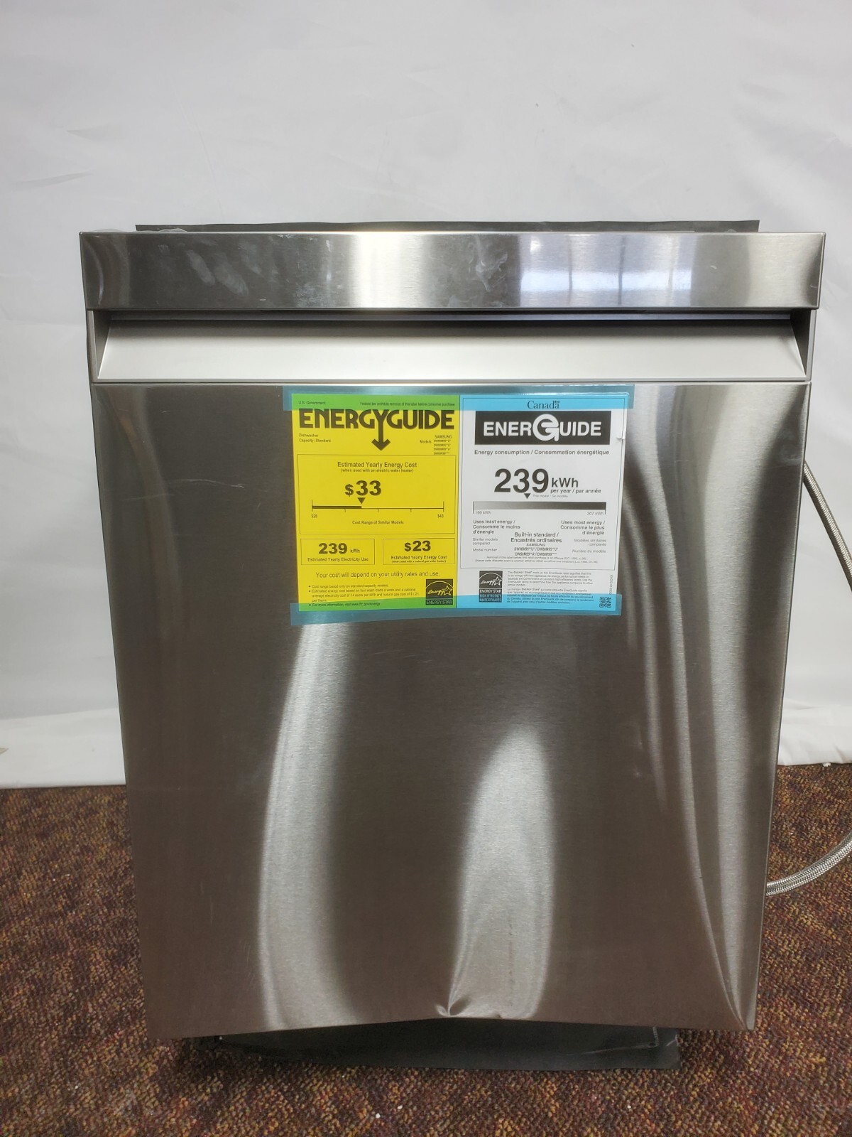 Samsung DW80R9950US Smart Linear Wash 39dBA 24" Top Control BuiltIn