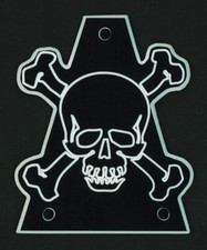 GUITAR TRUSS ROD COVER - Engraved Etced JACKSON - SKULL  BONES - OVERSIZED XL