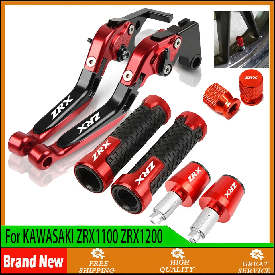 CNC For KAWASAKI ZRX1100 ZRX1200 accessories Handle Grip Brake Clutch Lever Sets Foto 2 de 4