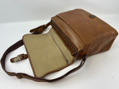 Vintage Leather LL BEAN Crossbody Briefcase Casual Travel Messenger Bags Mens - Picture 6 of 12