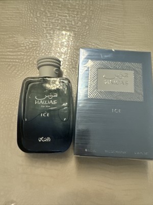 Rasasi Hawas Ice for Men Eau de Parfum Spray 3.4 Oz/100 ml -BRAND NEW SEALED B0X