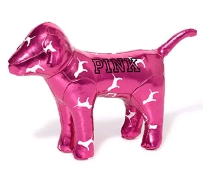 Victorias Secret Pink Mini Dog Limited Ed FOIL BLING Pink Graphic
