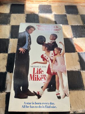 Life With Mikey VHS Tape Movie Full Screen Video Michael J Fox Cyndi