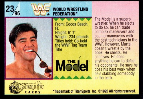 WWF WWE Merlin 1992 Part 1 (Black) Wrestling Trading Cards (summerSlam) Pick One - Picture 45 of 189