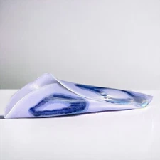 HILBORN Canada Art Pottery Vase Wall Pocket Ceramic Light Purple Blue 15inch