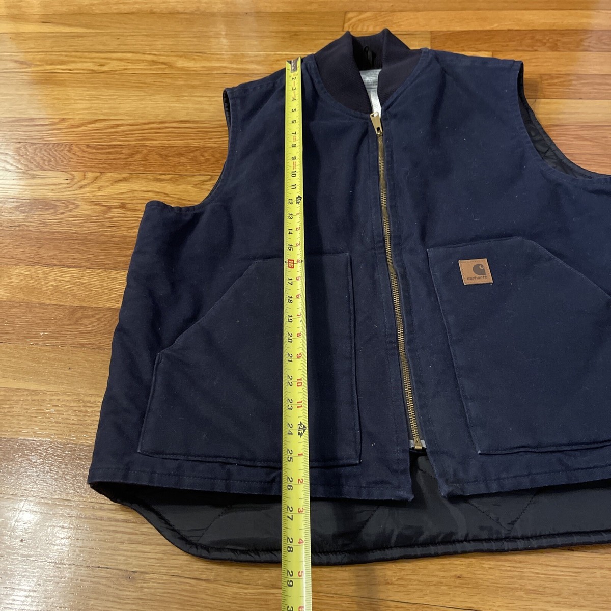 Carhartt Canvas Quilt Lined Work Chore Vest Mens XL Arctic Duck