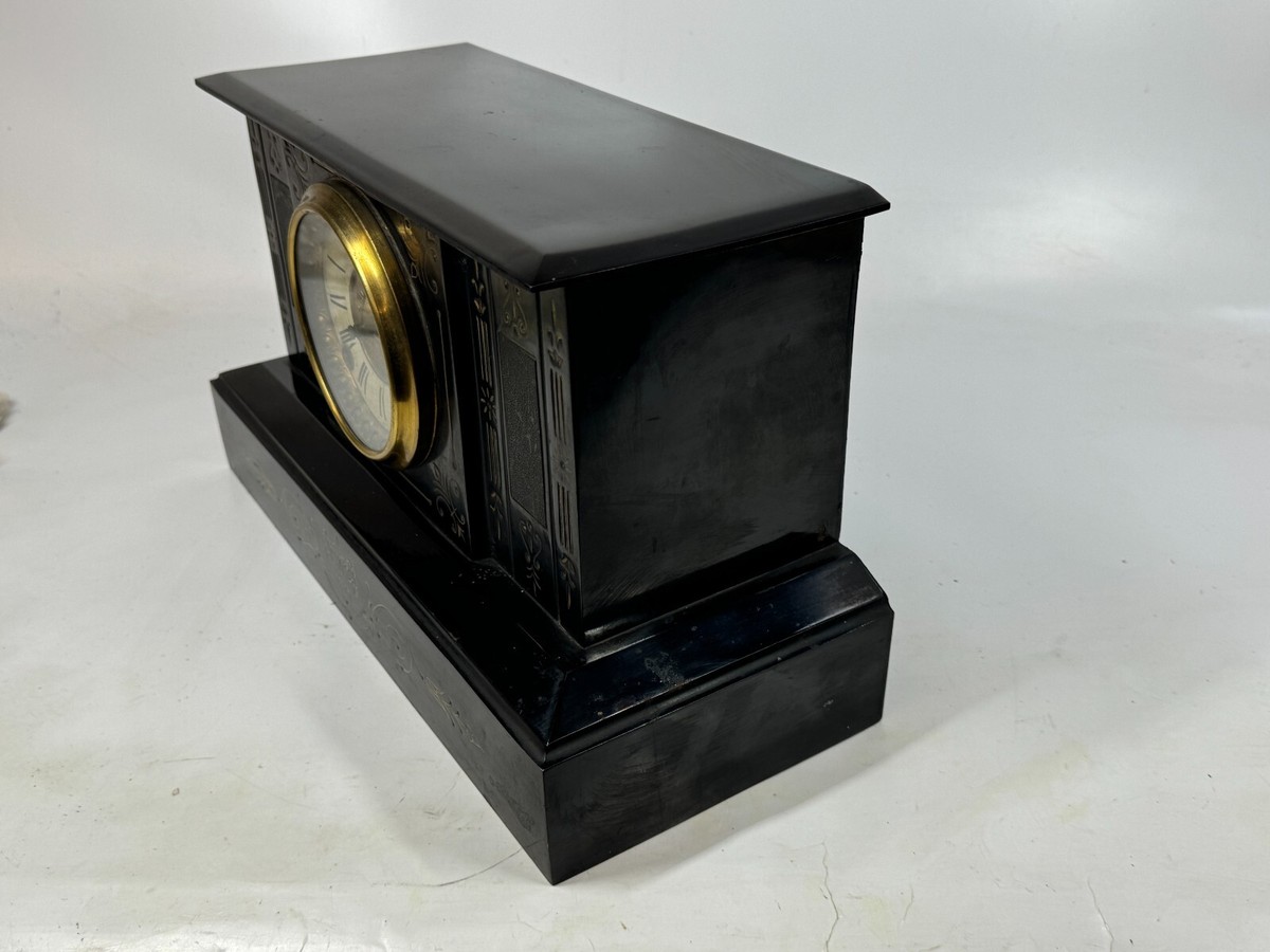 (15)置き掛け時計ANSONIA U、S、A  CLOKCO NEW YORK Ansonia Clock Company Antique Enameled 15