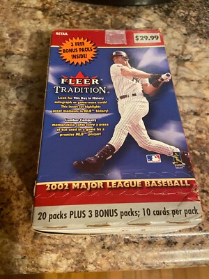 2002 Fleer Traditional unopened box 23 packs great investment chance lots Value!