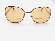 Vintage BerDel Blue Gold Metal Oval Sunglasses Italy FRAMES ONLY