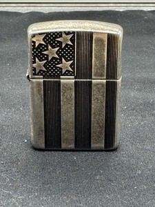 Zippo Armor Lighter Case 2016 ‘Antique Silver Plate’ Deep Carve Debut US Flag