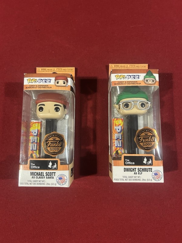 Limited Edition Funko Pop! PEZ: Dwight Shrute As Elf & Michael Scott As Santa