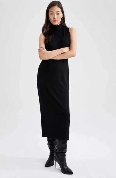 Women Gerry Weber Dress Black Acrylic 40 / L / 48