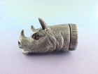 Vintage Sterling Silver Rhinoceros Shape Vesta Case | 68.9 grams