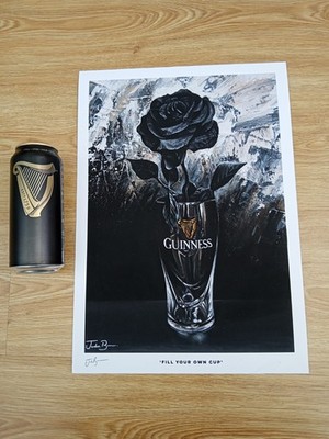GUINNESS Jordan Breen signiertes Werbeplakat Like Father Like Son