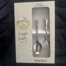 Oneida Baby  s First Stainless 2 Piece Set Fork And Spoon by Oneida Love LastsNew