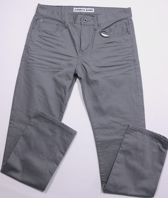 Express Jeans Rocco Slim Fit Jeans 32 Skinny Leg 100% Cotton Gray Jeans