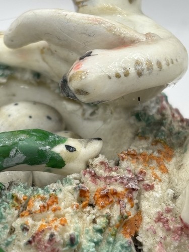 Bird-nest & Serpent Inkwell/Quill Holder Staffordshire Potteries c1860 - Picture 10 of 16