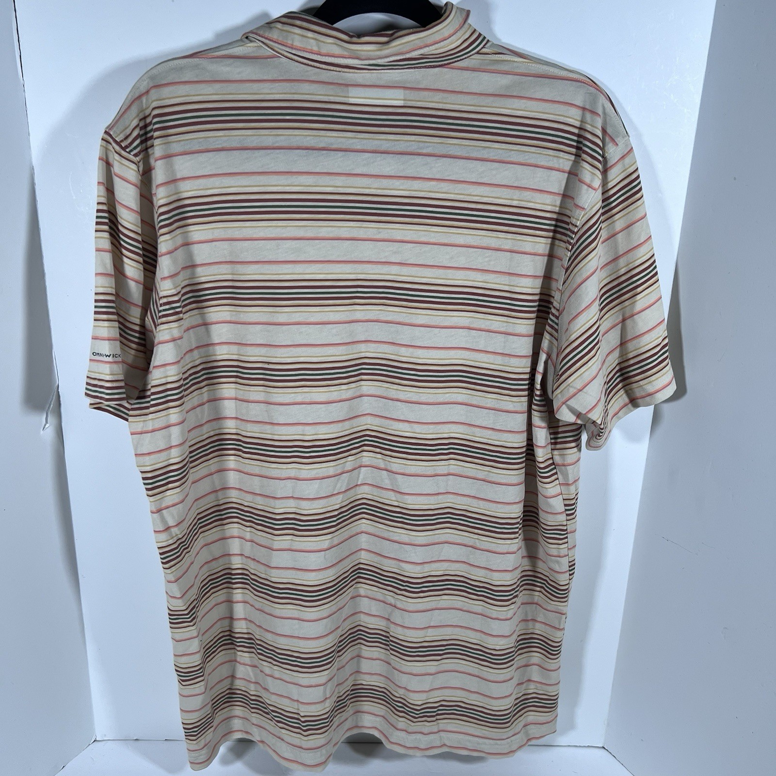 Columbia Multicolor Striped Polo Collared Short Sleeve Shirt Men's Large thumbnail 6