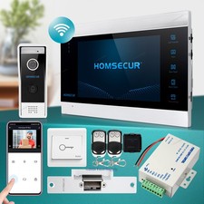 HOMSECUR 7" WIFI Video Audio Smart Doorbell Electric Strike Lock Set Included