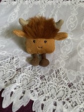Rare And Retired, Collectible Jellycat Amuseabean Highland Cow. VGC.
