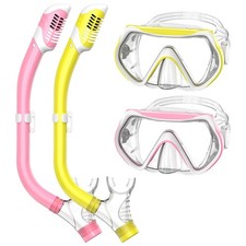 Snorkeling Gear for , Snorkel Set for Ages 6-14, Dry Top Snorkel, Set Kid Swi...