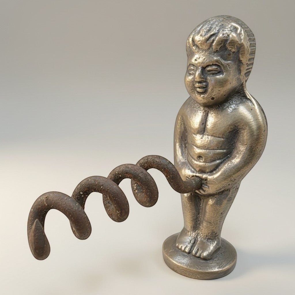 Naughty Boy Solid Brass Corkscrew