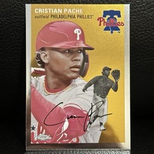 Cristian Pache 2023 Topps Chrome Platinum Anniversary Set Base Card #385 Phillie