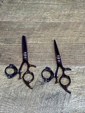 PURPLE DRAGON 5.5 SCISSORS SET DOUBLE THUMB SWIVEL