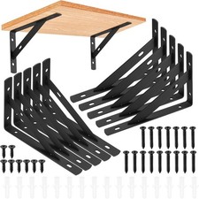 10 Pieces Shelf Brackets Heavy Duty, Wall Mounted Triangle Shelving Brackets 