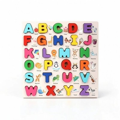 Passendes Holzpuzzle Dicke Erkennungstafel Glatt für Kleinkinder