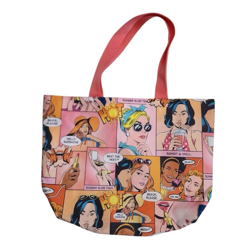 Estee Lauder карикатурные комиксы полоски женщины женщин сумка с короткими ручками / пляжная сумка - Изображение 3 из 4