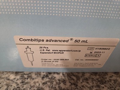 Eppendorf Biopur Combitips 50ml Pipette Tips Advanced 0030089693 25/pk